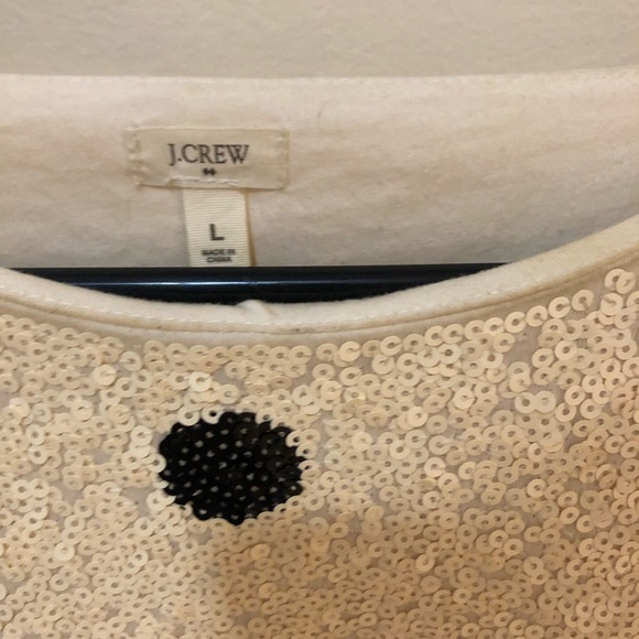 J Crew Sequin Polka Dot Top - Picture 7 of 9